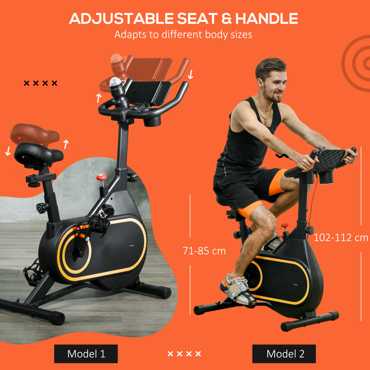 SPORTNOW stationary exercise bike with LCD display designed for home cardio workouts.