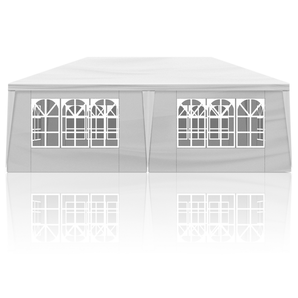 10'x20' Outdoor Party Tent with 6 Removable Sidewalls, Waterproof Canopy Patio Wedding Gazebo, White