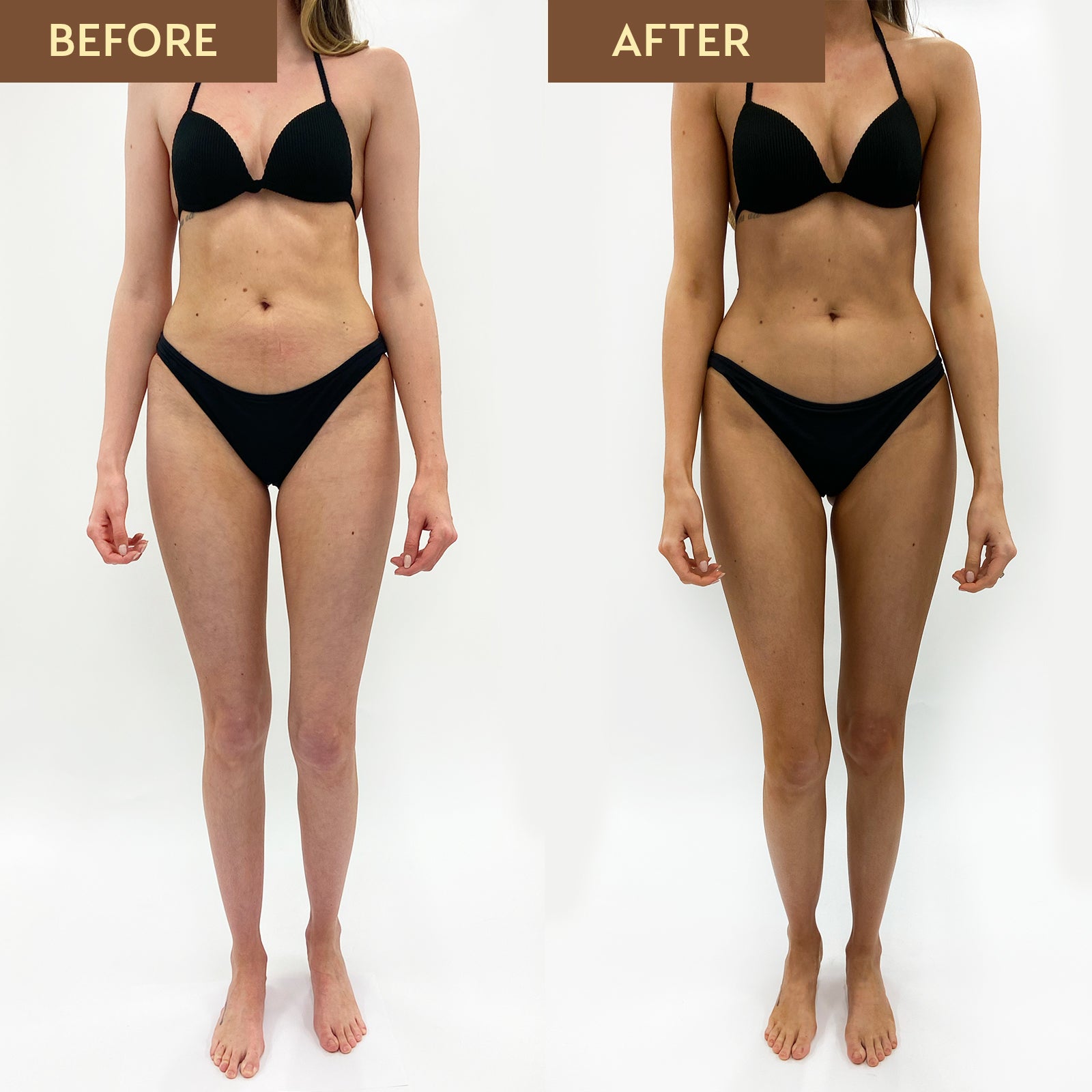He-Shi Rich Bronze Spraytan 1L bottle showcasing dark self-tan formula with no smell, perfect for a natural glow.