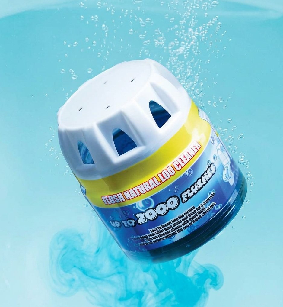 EcoFlush 2000 Natural Loo Cleaner - Sparkling Toilet, Gentle Formula