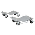 DURHAND 2PCS 680kg Car Wheel Dollies with Swivel Casters, Wheel Dolly, Grey