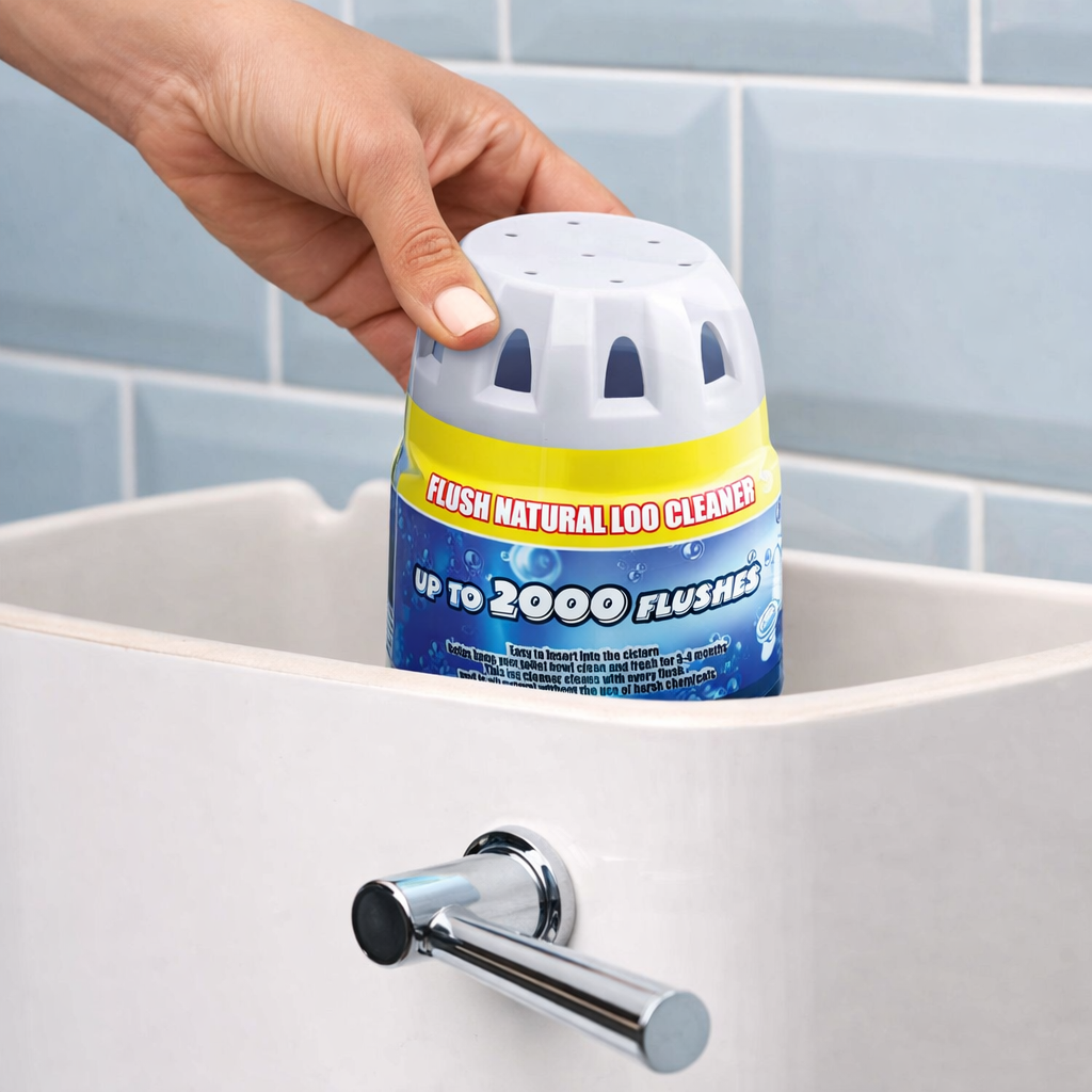EcoFlush 2000 Natural Loo Cleaner - Sparkling Toilet, Gentle Formula