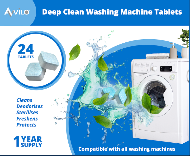 24-Pack Deep Clean Washing Machine Tablets – Odours & Limescale