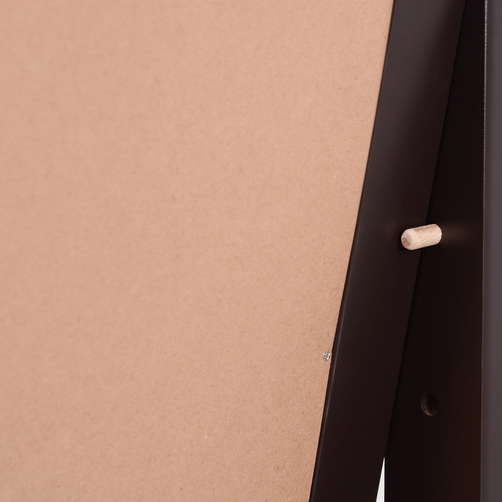 Freestanding Dressing Mirror 148x47cm Adjustable Angle Dark Brown Frame