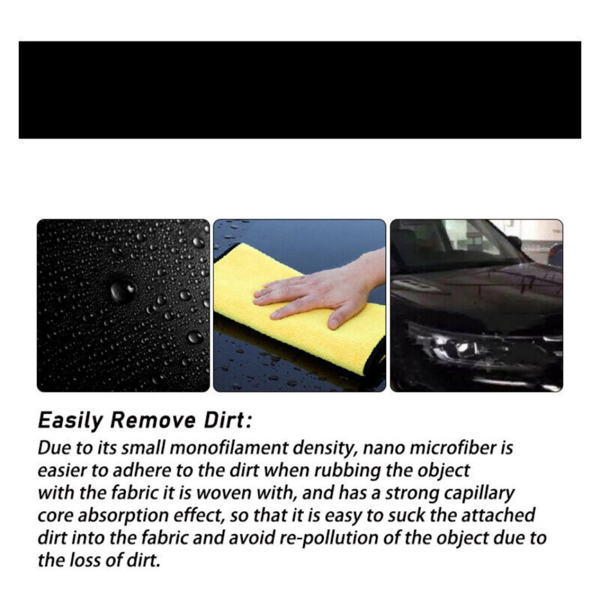 12PCS AutoPro microfibre cleaning towels, super absorbent drying wash cloths for polishing cars.