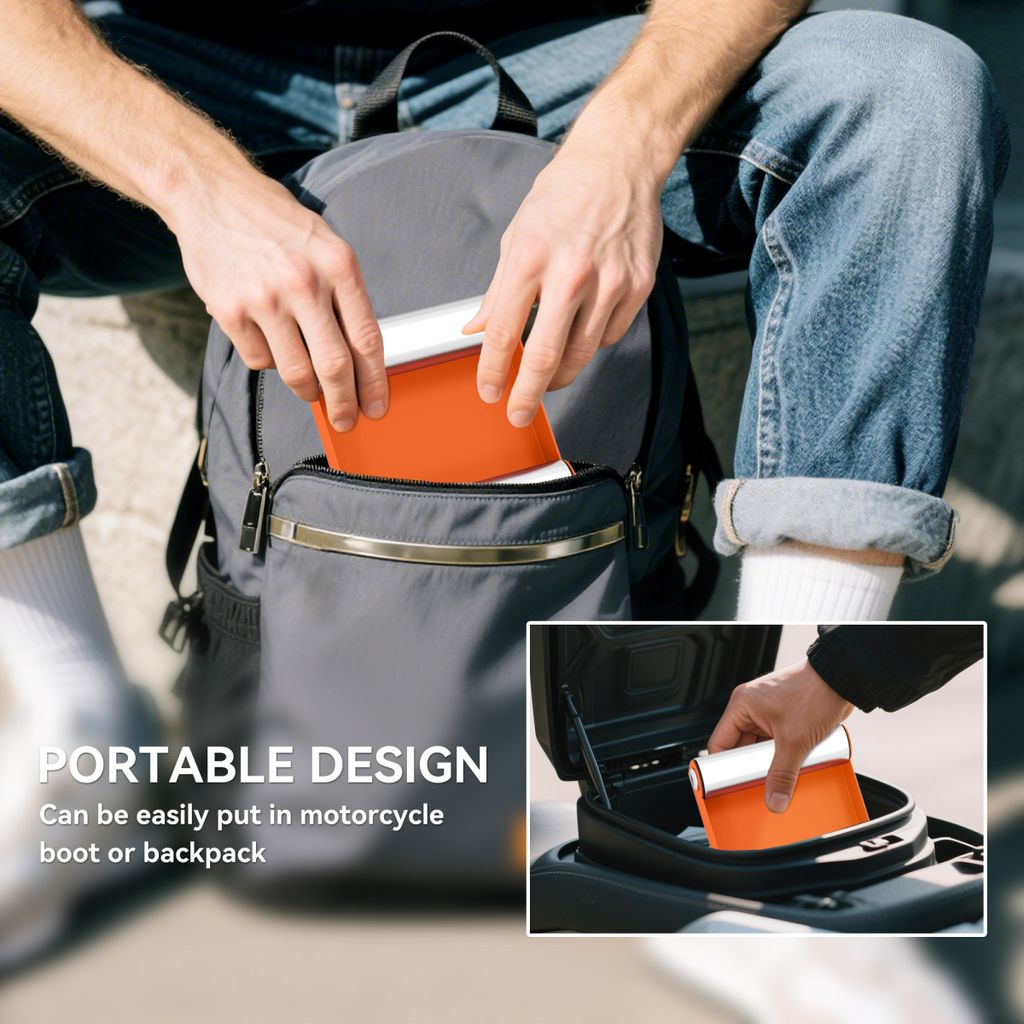 Compact Motorcycle Wheel Roller Stand for Tire Cleaning & Chain Lubrication - 220kg