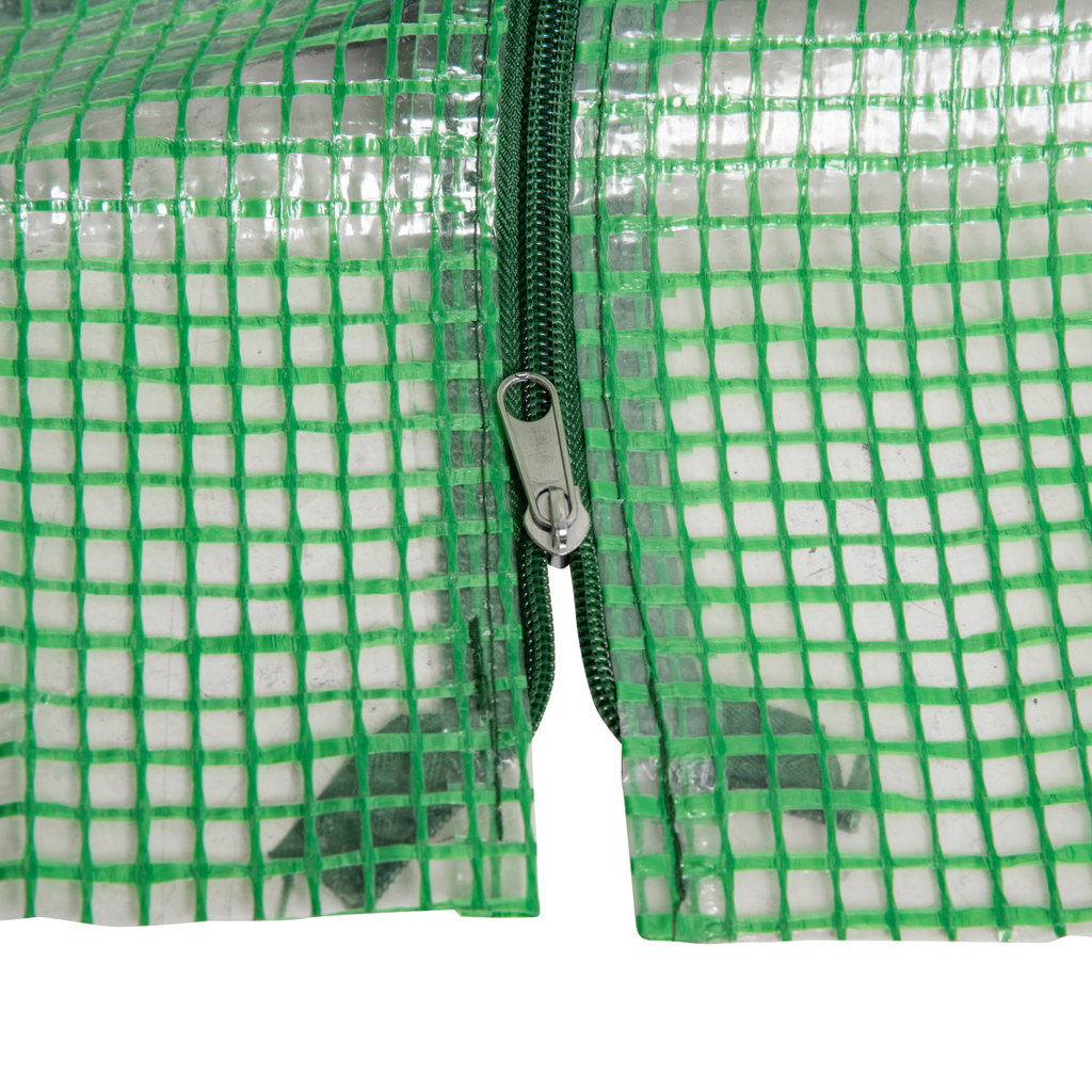 Mini Small Greenhouse Steel Frame & PE Cover & Zip Window 180x90x90cm