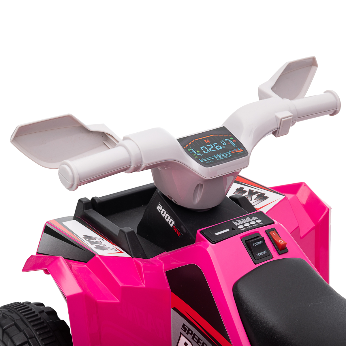 HOMCOM Electric Quad Bike, 6V Kids Ride-On ATV, for Ages 18-36 Months - Pink