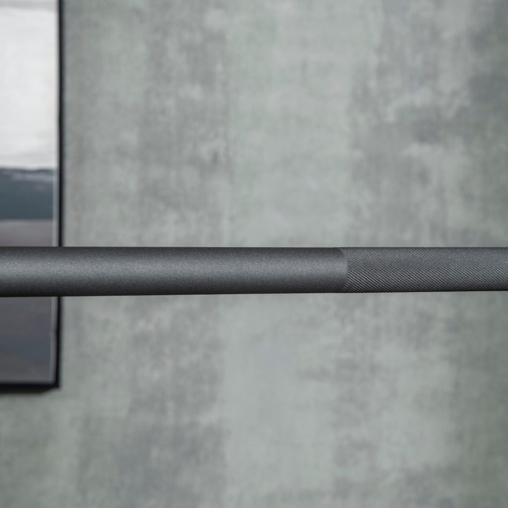 Adjustable HOMCOM squat rack with pull-up bar and barbell bar, designed for home gym workouts.