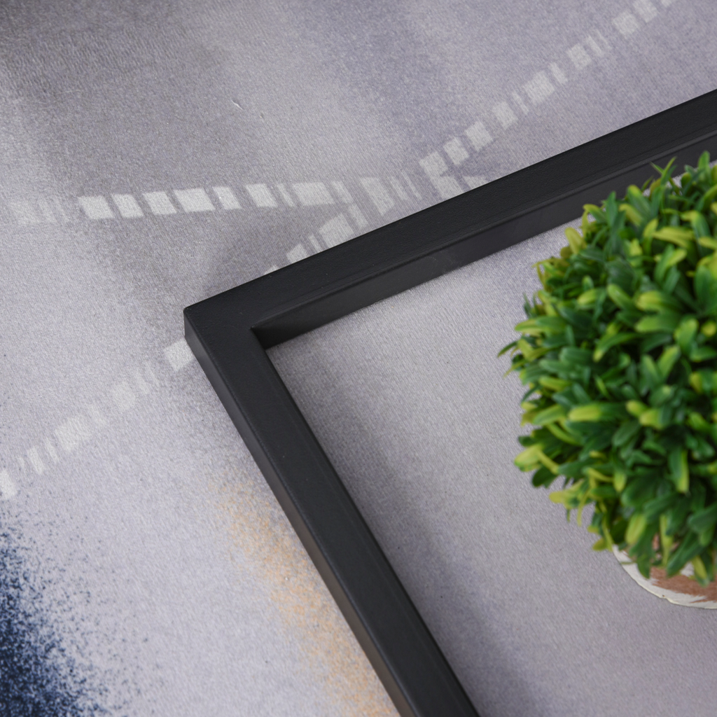 C Shape Side Table Marble-Effect Top Metal Frame Space-Saving Furniture