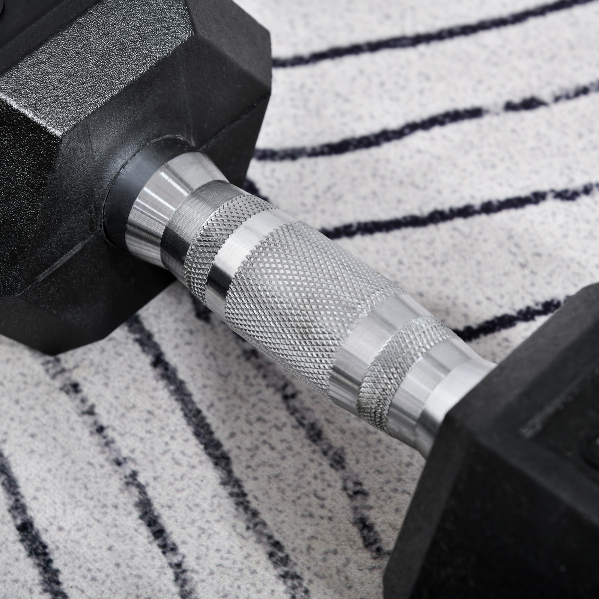 Hexagonal 8kg dumbbells from ActiveGear, ideal for home fitness weight lifting exercises.