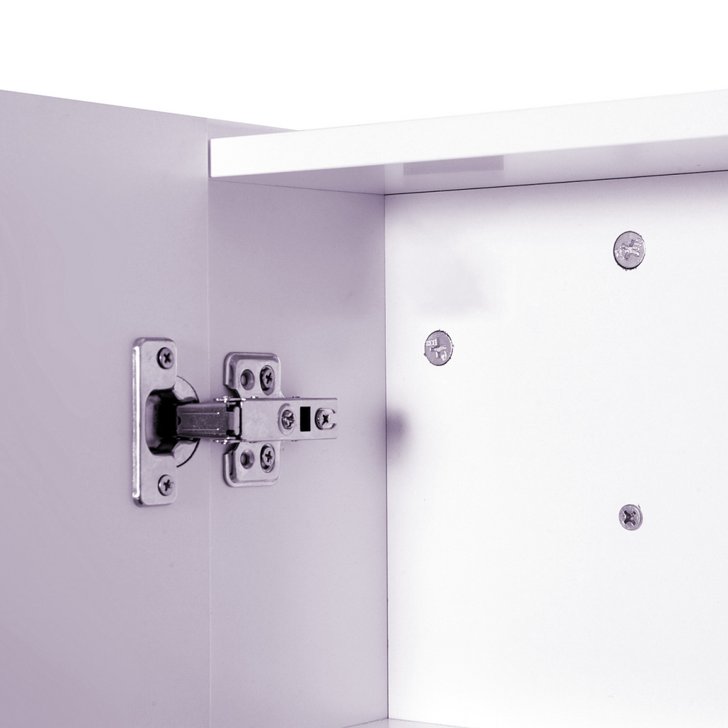 Wall Mounted Bathroom Mirror Storage Cabinet with Door & Adjustable Shelf