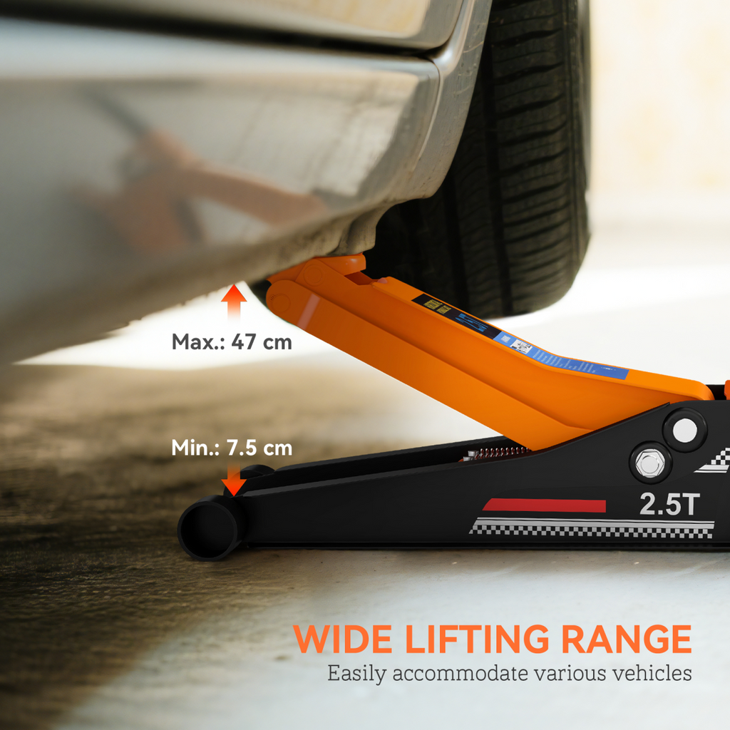 AutoPro car jack with a sturdy metal frame and lifting mechanism for vehicle maintenance and tire changes.