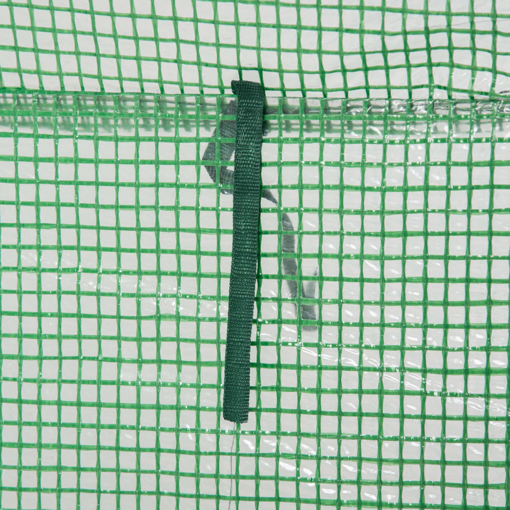 100x50x150cm Greenhouse PE Cover w/ Zipper Roll-up Door Outdoor, Green