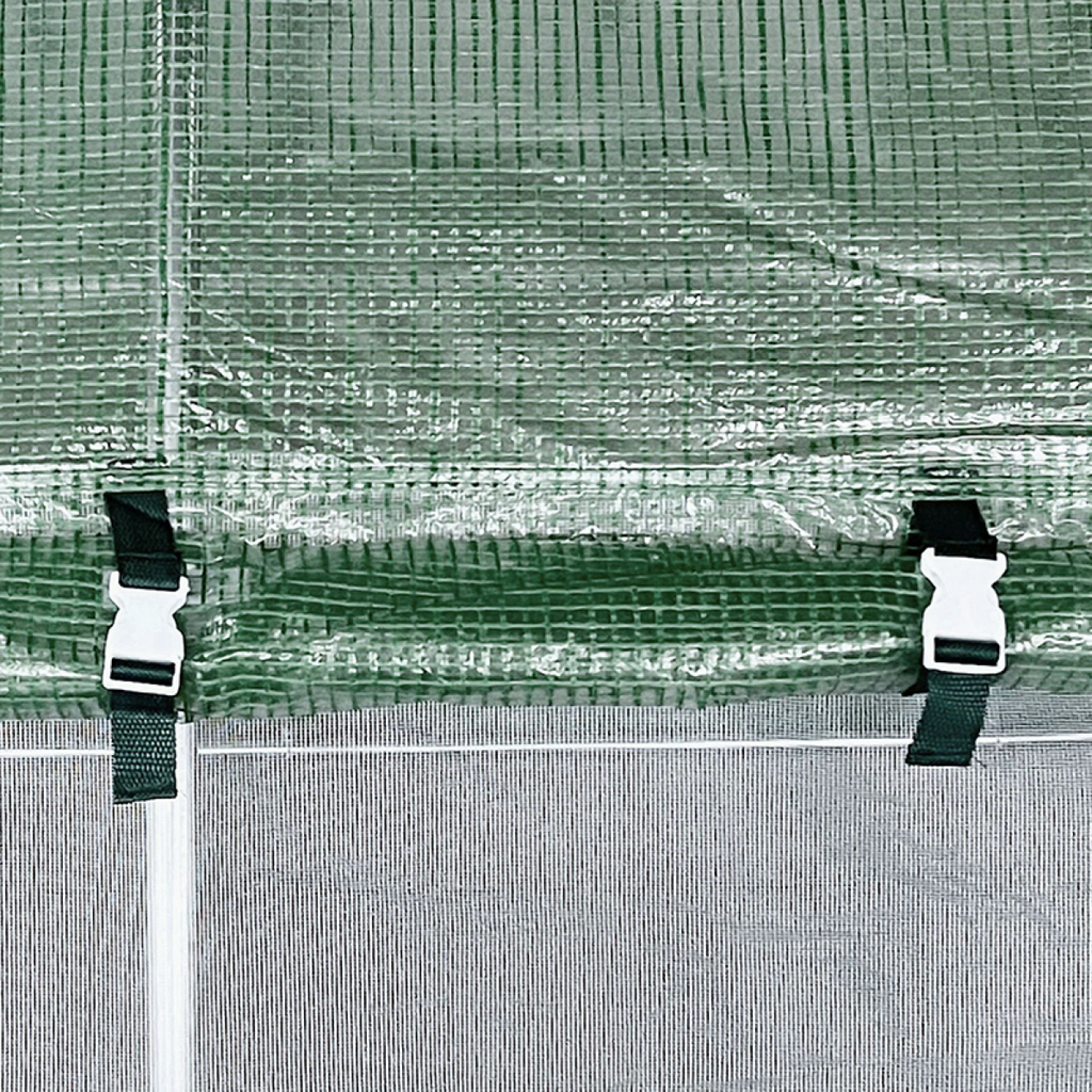 4 x 3M Walk-in Garden Polytunnel Greenhouse Galvanised Steel W/ Door