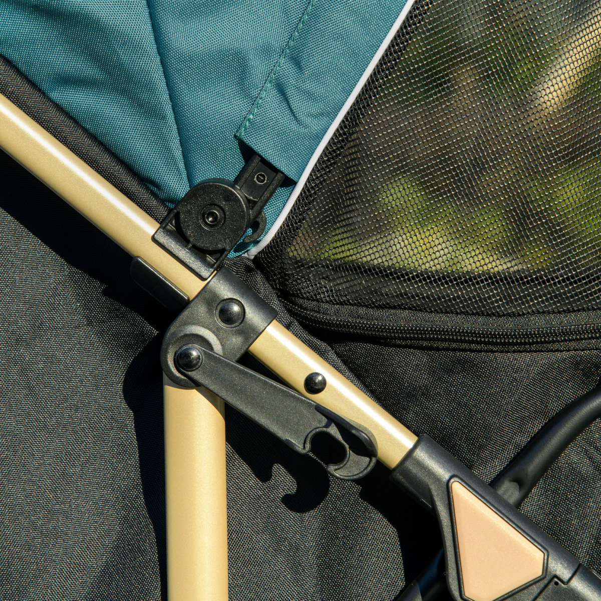 PawHut Pet Stroller for XS and S Dogs with Rain Cover - Dark Green