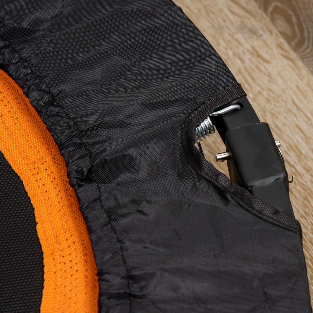 40" foldable mini fitness trampoline with adjustable foam handle, suitable for home workouts and exercise routines.