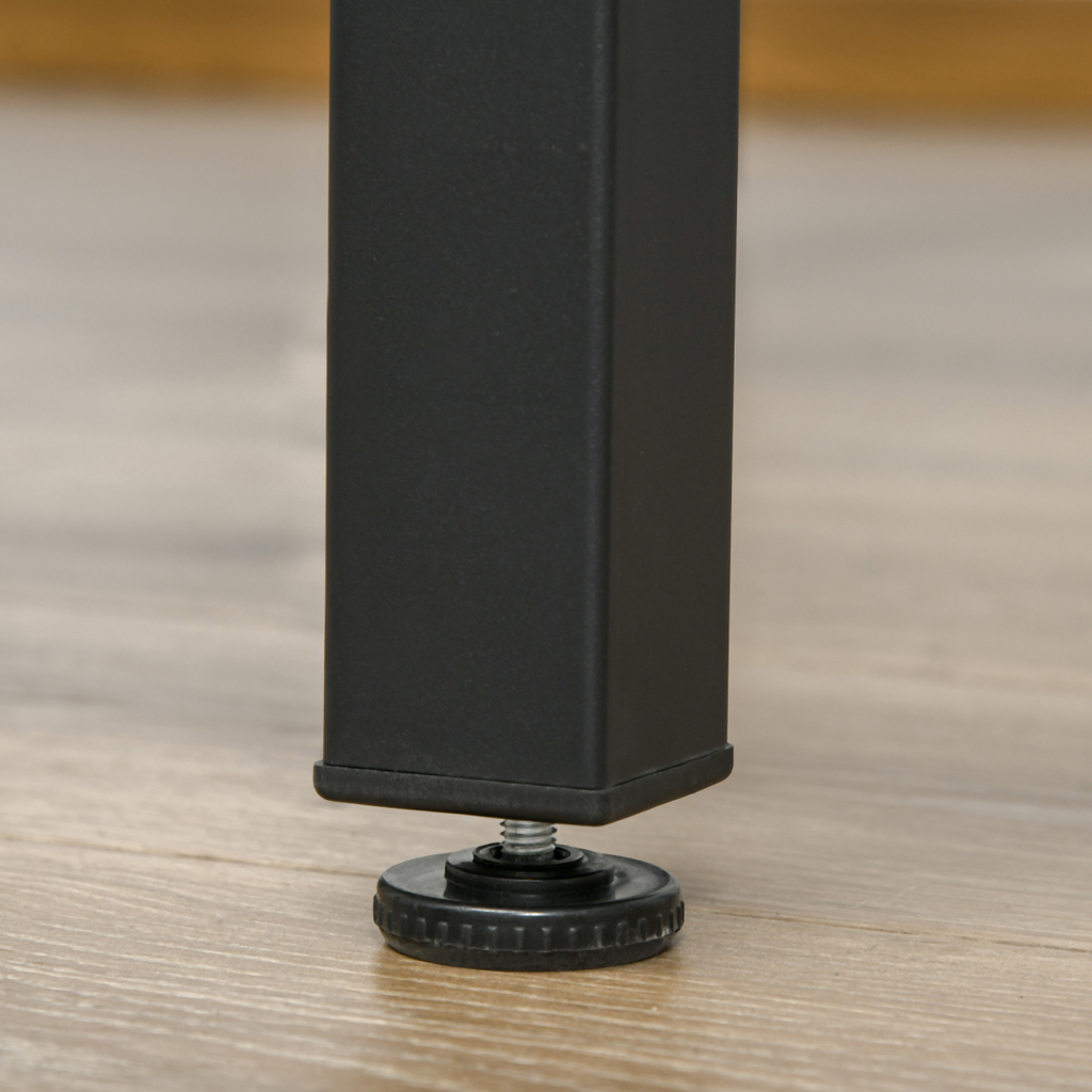 HOMCOM industrial bar table set with two rustic brown stools, perfect for counter height dining in a modern home.