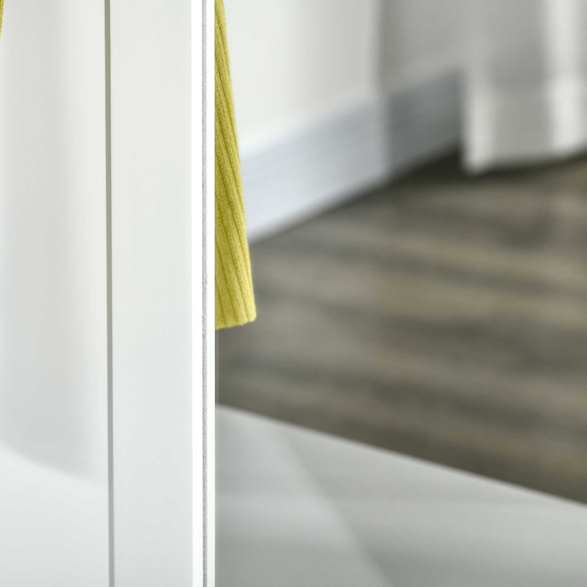 Mirror Cabinet Entryway Organizer - 80Lx40Wx170H cm - White