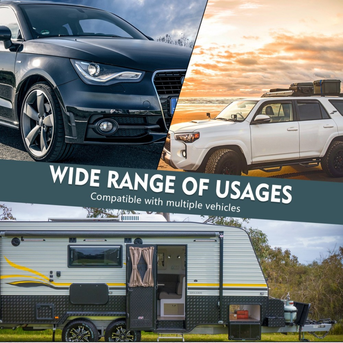 Heavy duty AutoPro caravan levelling ramp set for motorhome and RV, designed to support up to 5 tonnes, 2 pack.