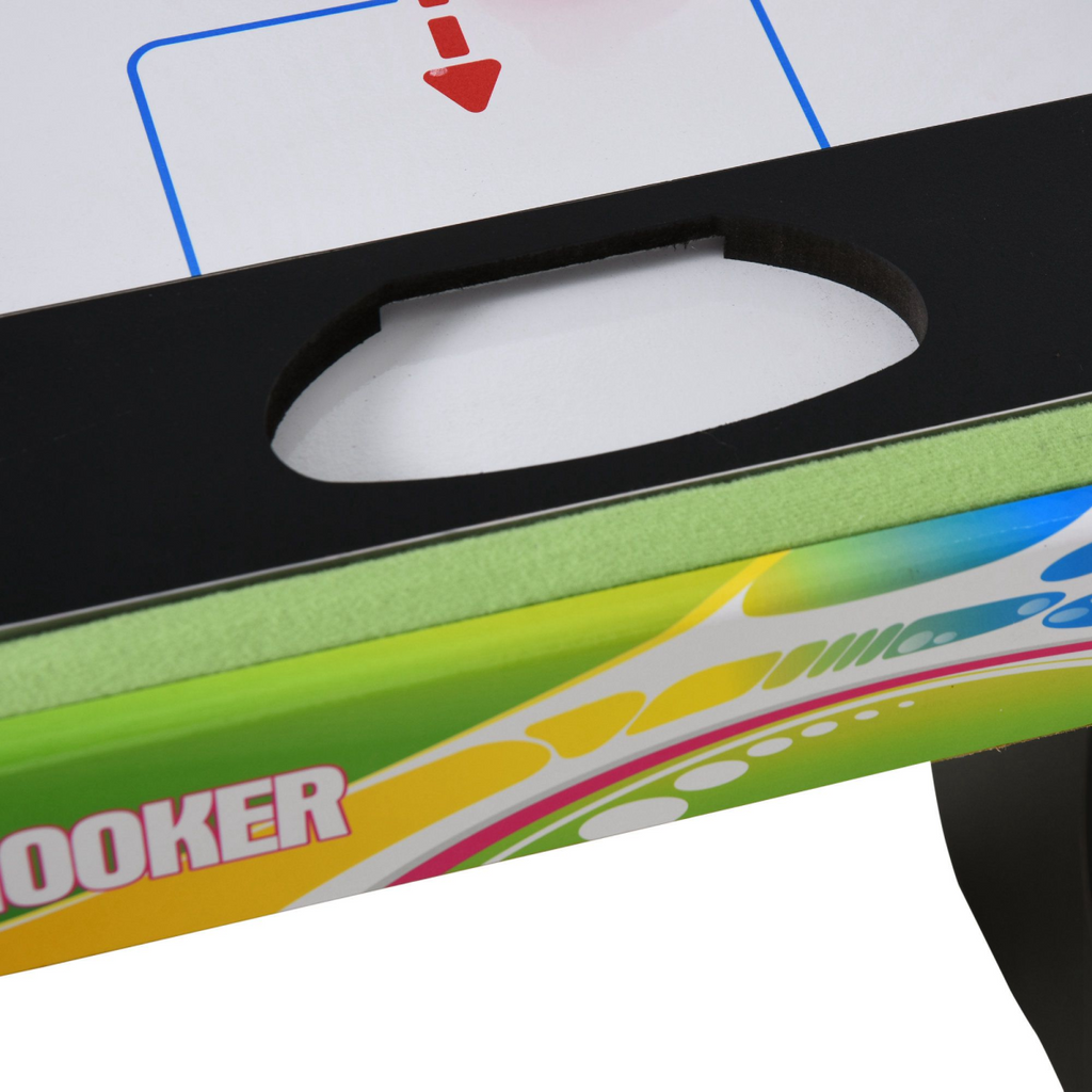 4-in-1 foldable game table featuring hockey, football, table tennis, and pool from FunZone, designed for home gaming.