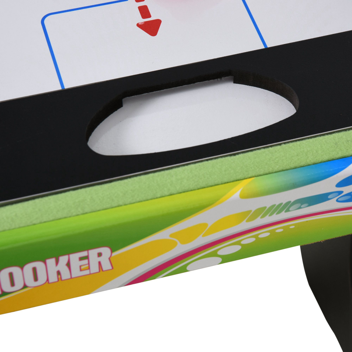 4-in-1 foldable game table featuring hockey, football, table tennis, and pool from FunZone, designed for home gaming.