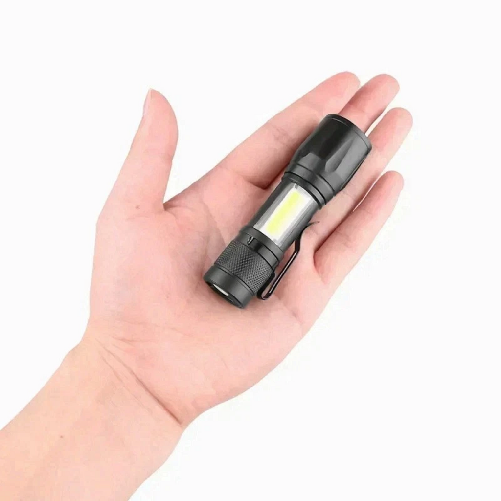 2 Pack USB Rechargeable Small LED Flashlights Camping Flashlight Work Light