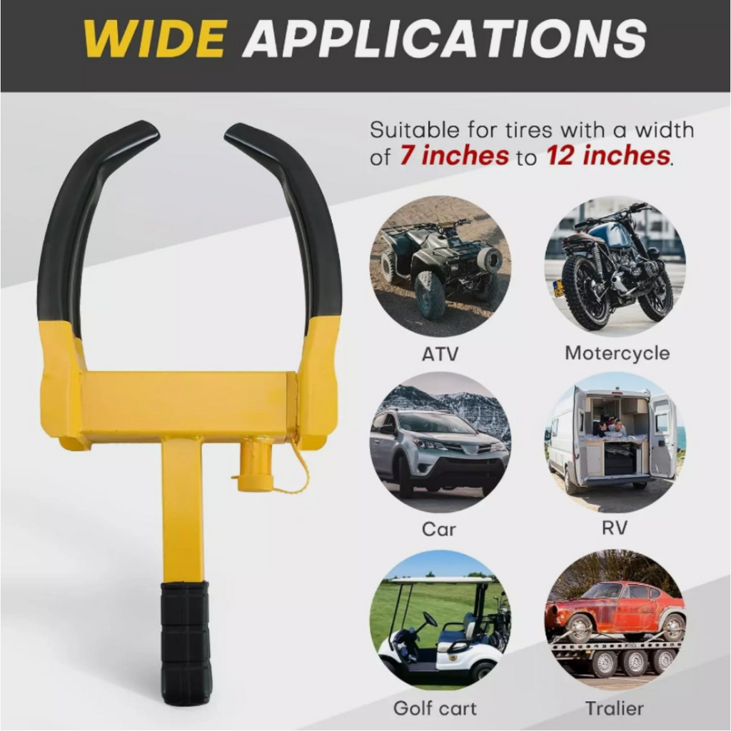 Heavy Duty Security Wheel Clamp | Caravan Car Van Trailer Lock
