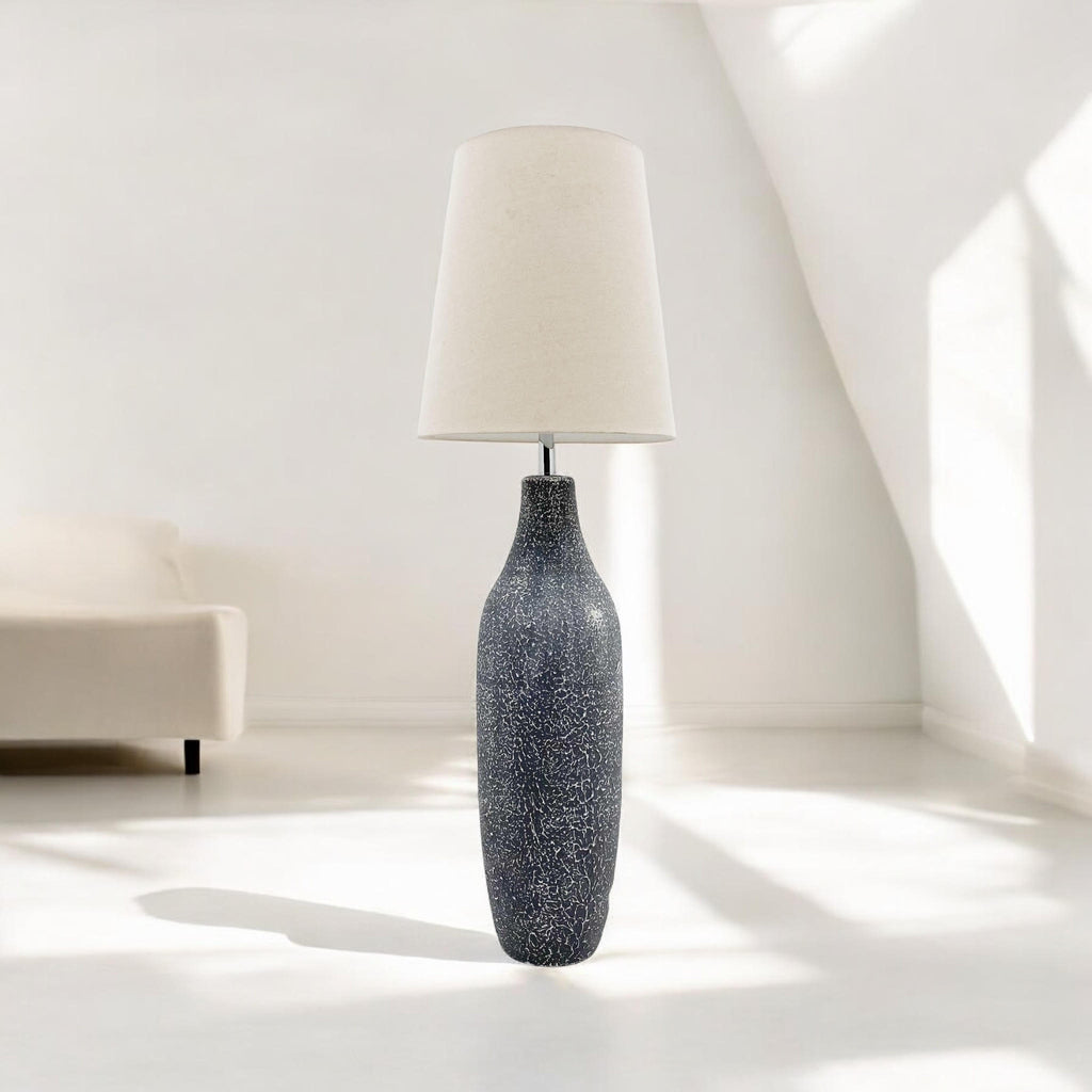 Traditional Slim Table Lamp 101cm with Shade - Ceramic Design