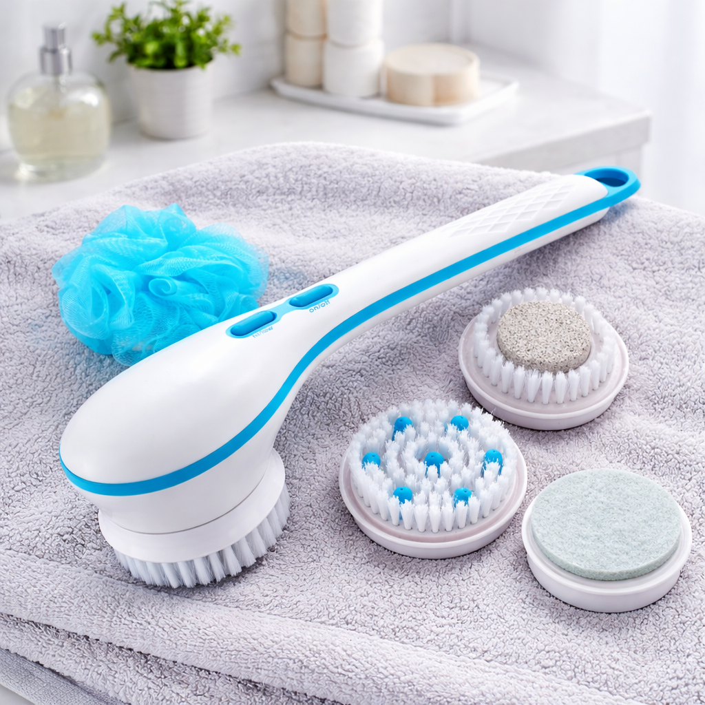 Cordless Battery-Powered Body Brush for Shower - Fresh, Rejuvenated Skin