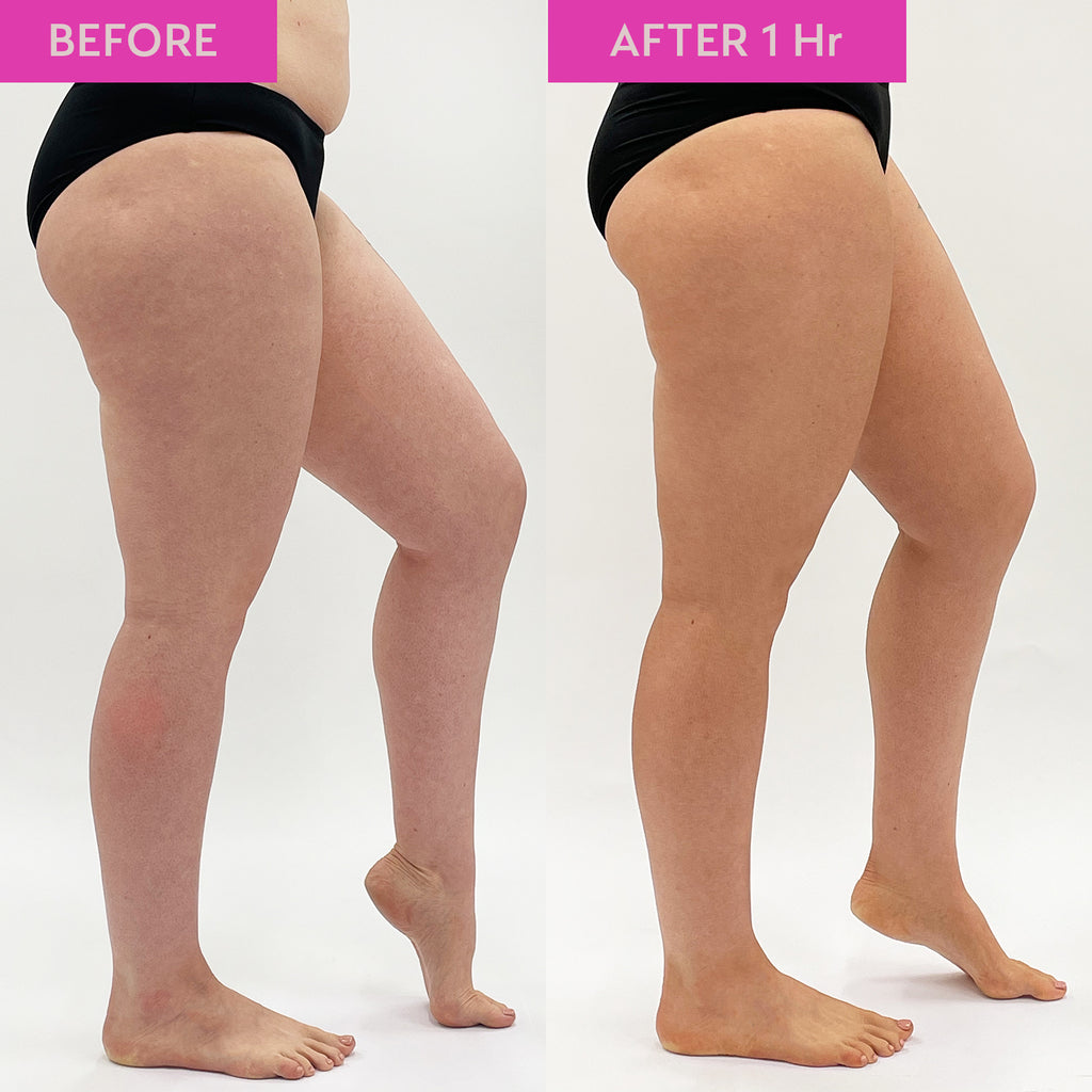 He-Shi Rapid 1 Hour Spray Tan 1L bottle, medium to dark formula, showcasing a sleek design with a no-smell label.