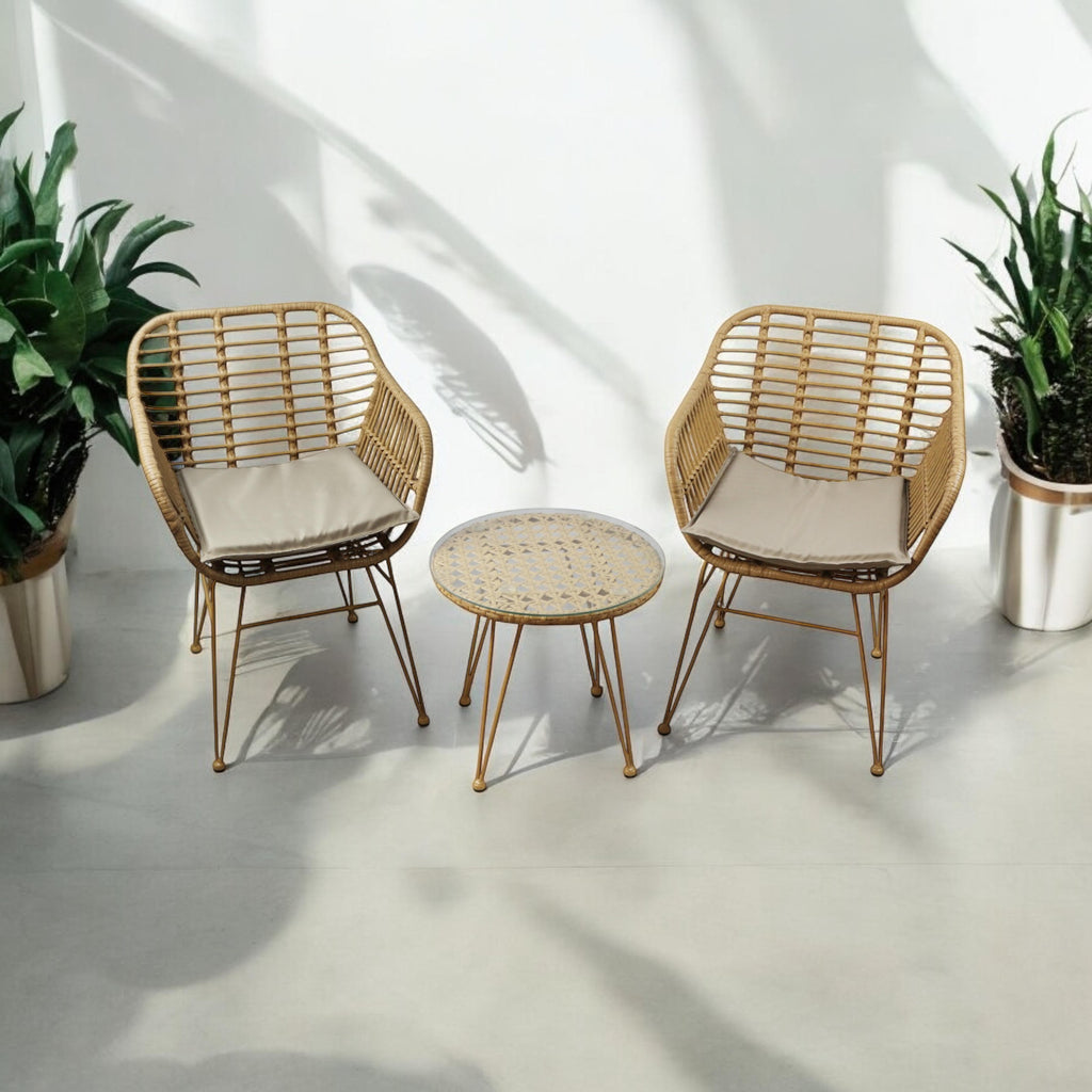 Rattan Bistro Set - Outdoor Dining Furniture for Garden & Patio