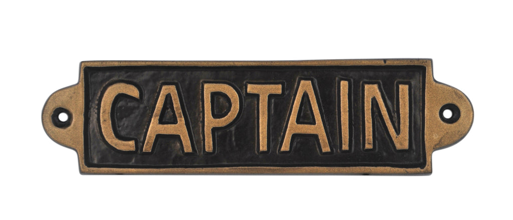CAPTAIN - METAL SIGN