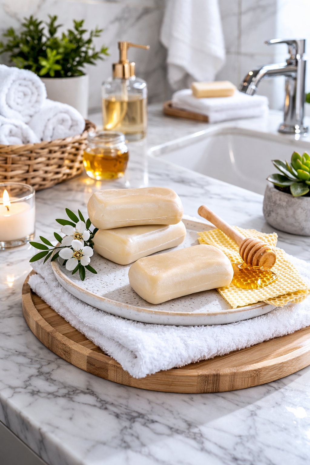 Goat Milk & Manuka Honey Soap Set - 3 Bars, Shea Butter