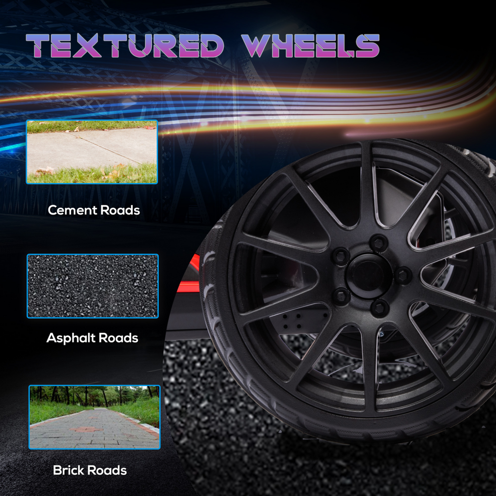 HOMCOM 12V Electric Go Kart with Forward Reversing 2 Speeds for 3-8 Yrs - Red