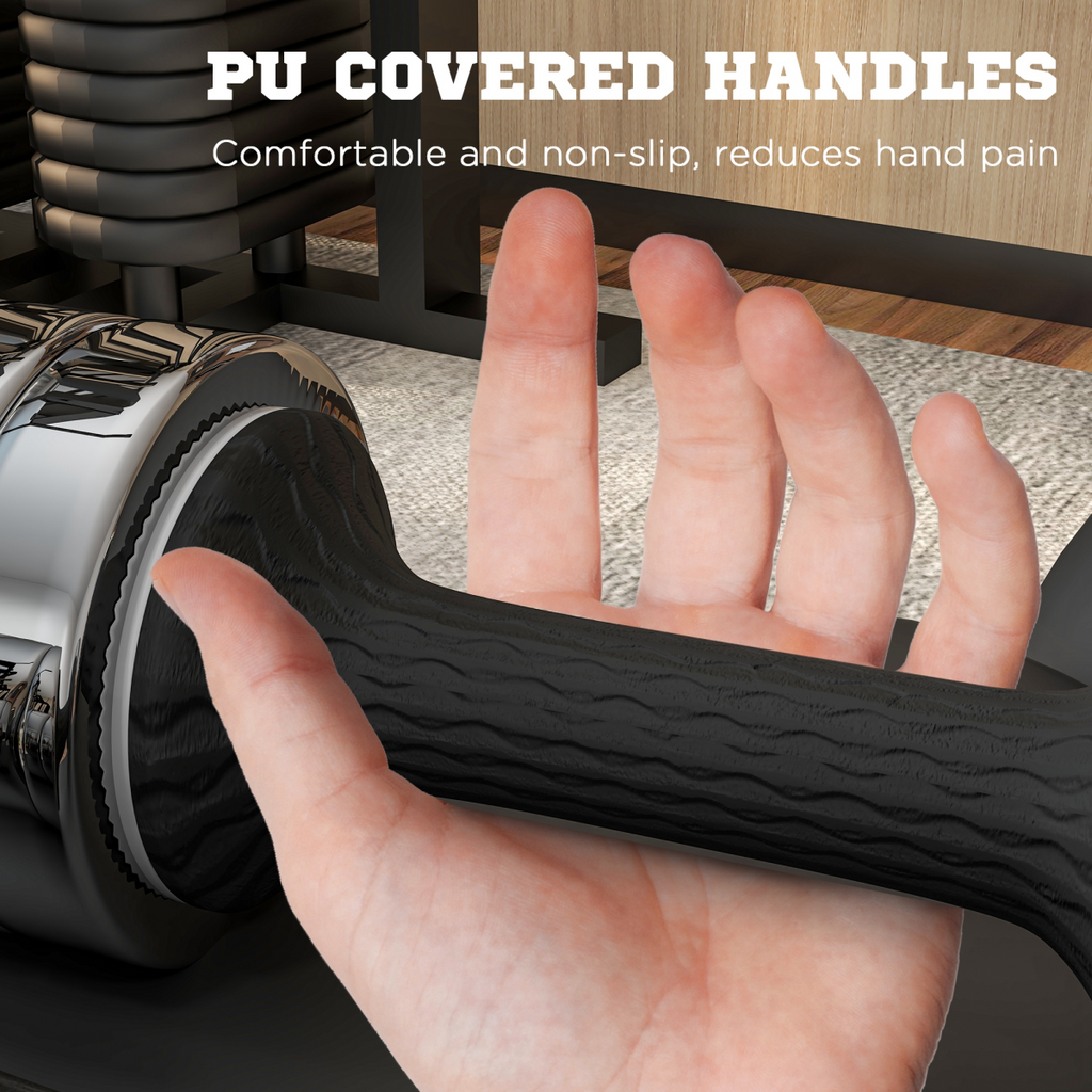 20kg adjustable dumbbells set by Outsunny with storage box, featuring two 10kg weights for versatile workouts.