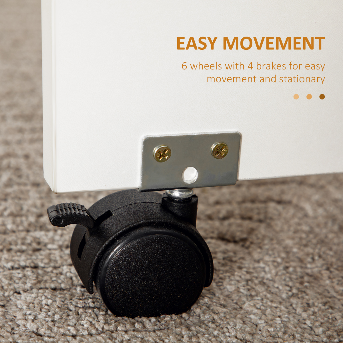 White HOMCOM folding dining table with storage drawers, drop leaf design, seating for 6 in a modern home setting.