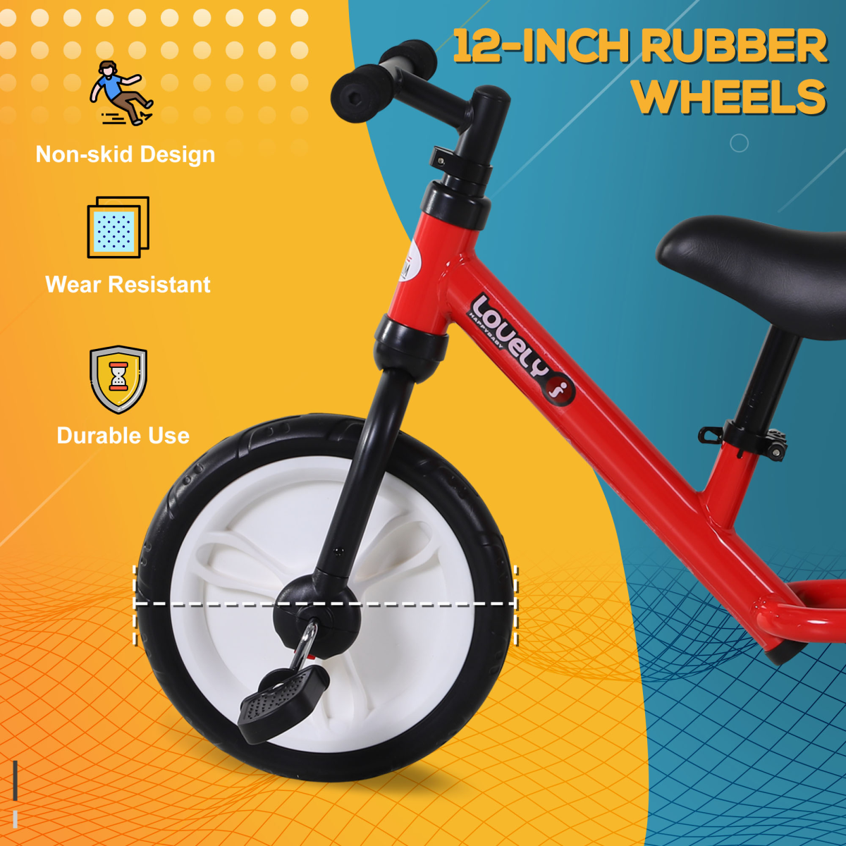 2-in-1 Kids Balance Bike and Tricycle in red, designed for ages 2-5, featuring stabilizers for safety and balance.