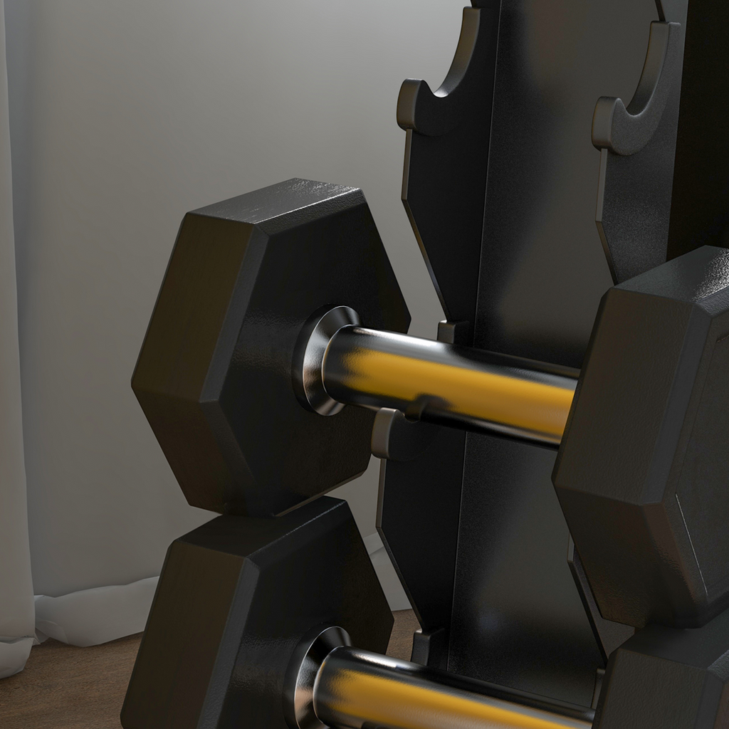 Five-Tier Weight Tree - Steel Dumbbell Rack for Home Gym Exercise