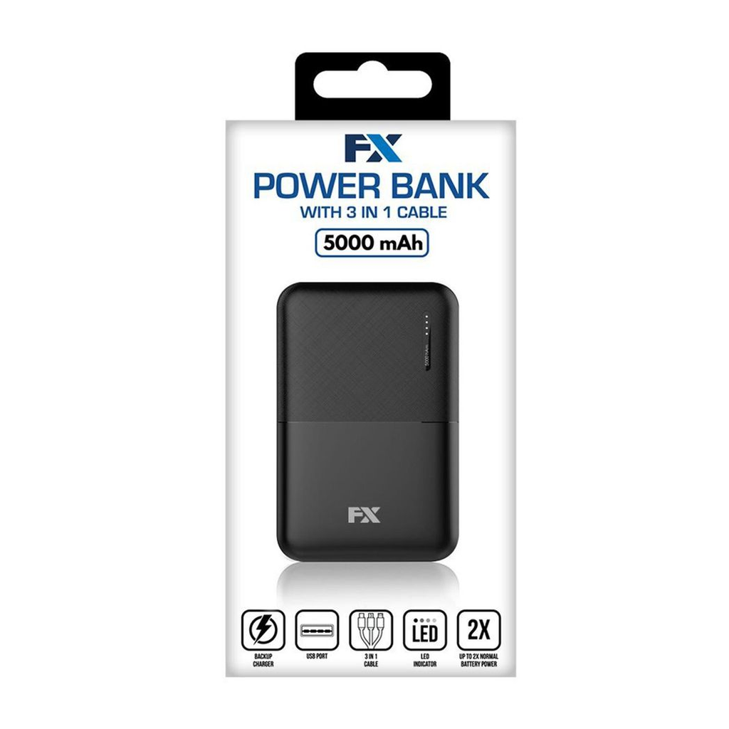 5000mAh Power Bank with Type-C Input - Portable Smartphone Charger