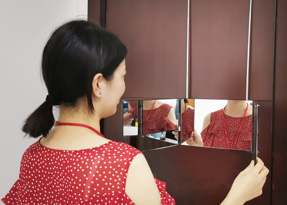 3-Way Door Mirror: See Your Look from Every Angle
