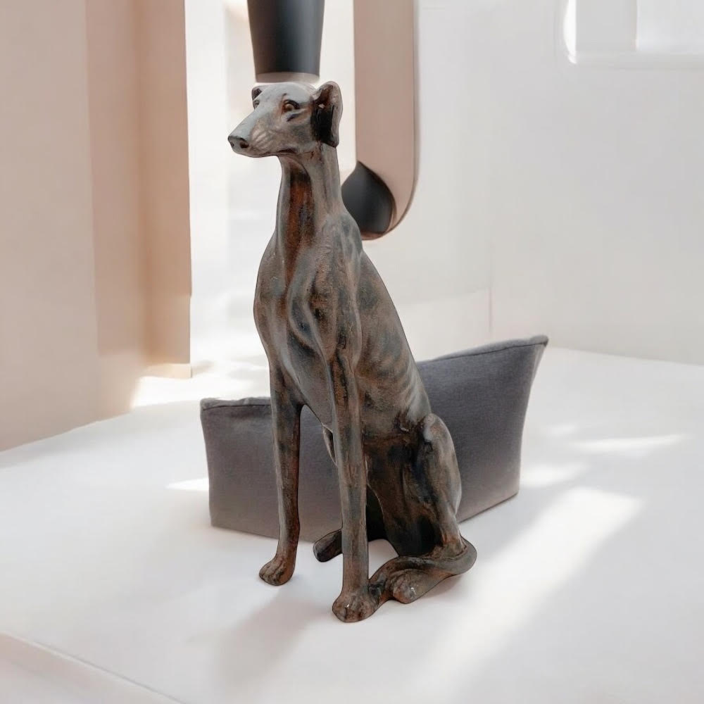 77CM SITTING DOG GARDEN STATUE