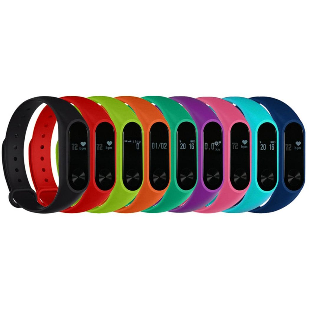 Aquarius AQ112 fitness tracker in red with heart rate monitor, showcasing a sleek design and easy-to-read display.