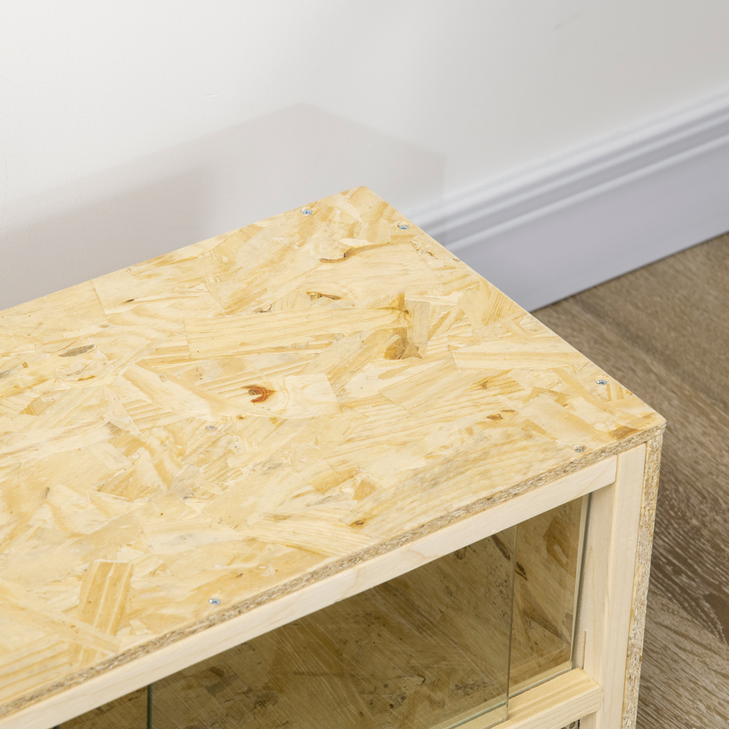 PawHut Reptile Terrarium w/ Transparent Sliding Doors, Breathable Mesh