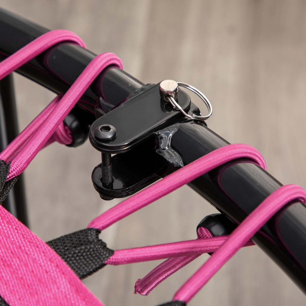 Pink 40" Mini Trampoline with adjustable handle for indoor and outdoor fitness by ActiveGear.