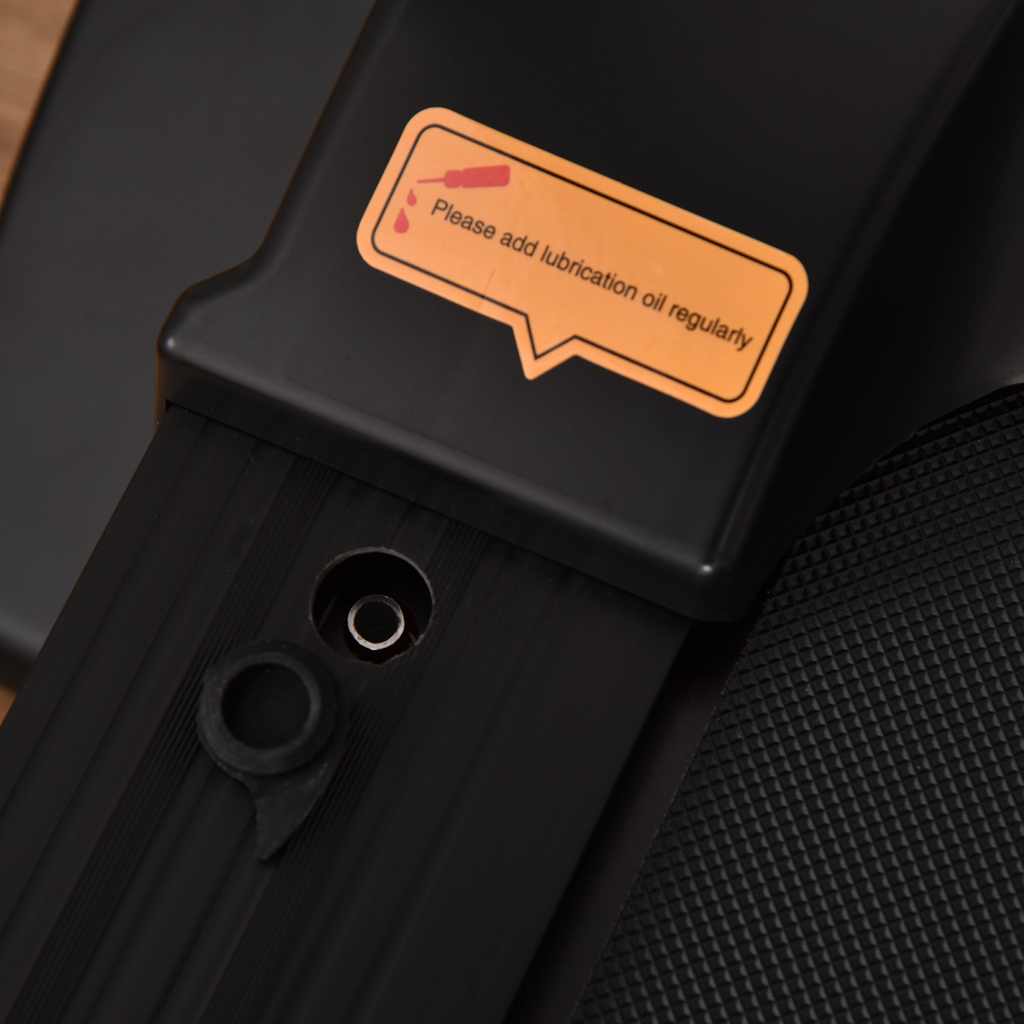 Folding electric treadmill by ActiveGear with incline and LED display, set up for indoor running workout.