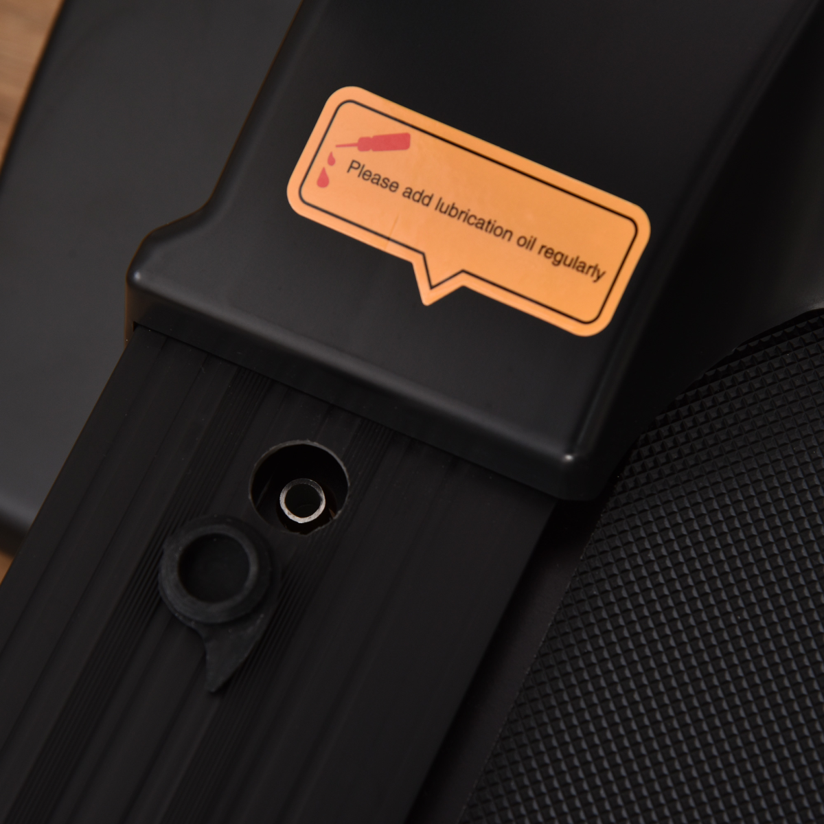 Folding electric treadmill by ActiveGear with incline and LED display, set up for indoor running workout.