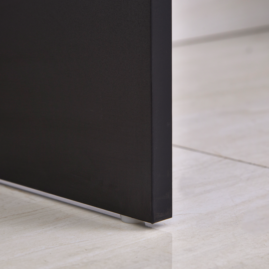 Computer Desk with Sliding Keyboard Tray Storage Drawer Shelf  Black