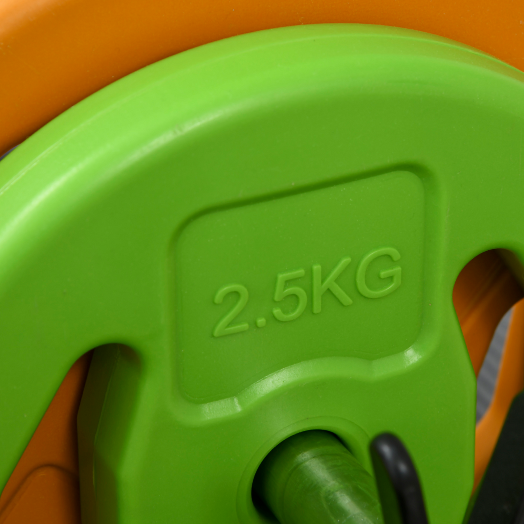 20kg HOMCOM barbell set with non-slip handle, ideal for strength training and weightlifting exercises.