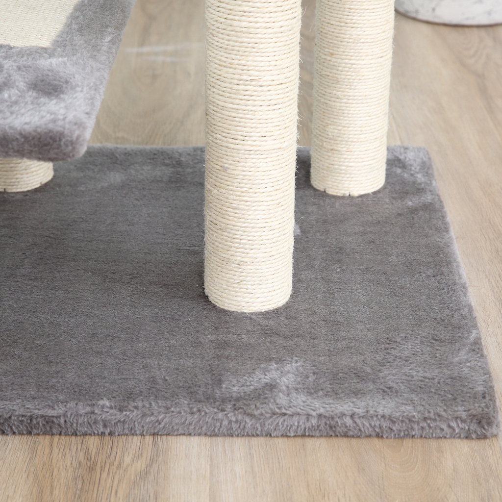Plush Cat Tree Activity Center with climbing tower and scratching post for kittens by Unbranded, featuring soft surfaces.
